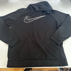 Black Nike Hoodie with White Logo